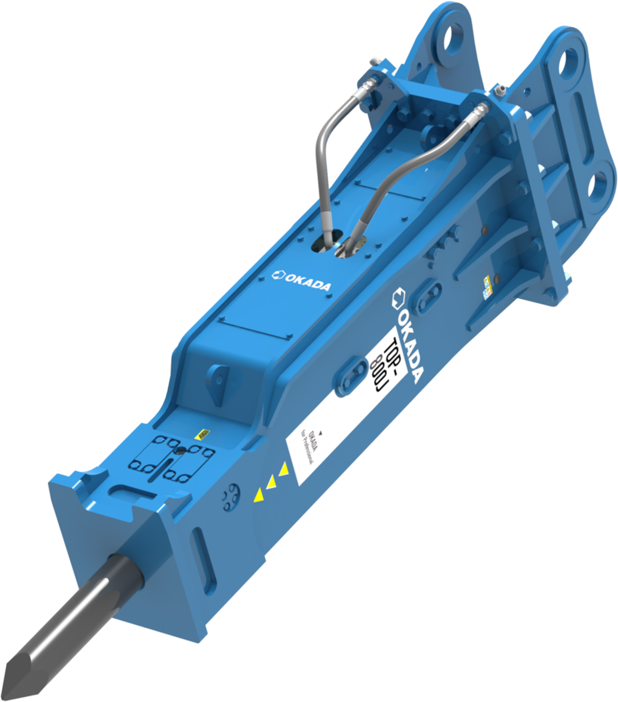 Okada TOP800J hydraulic breaker attachment